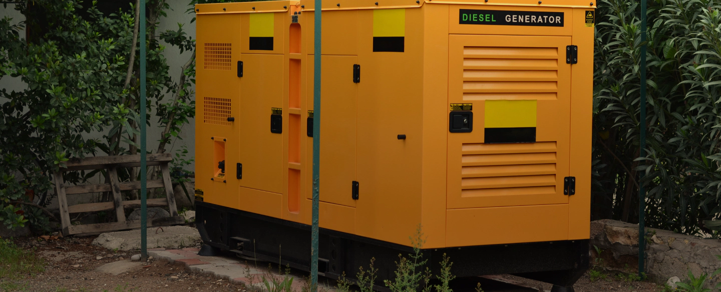 deisel generator on a yard